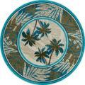 Art Carpet 8 Ft. Palm Coast Collection Frond Woven Round Area Rug, Beige 841864131470